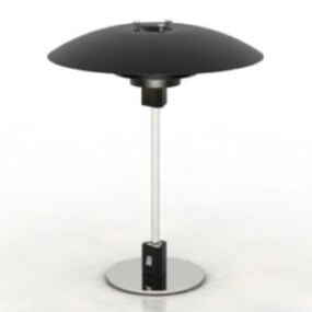 מנורת שולחן שחורה אלגנטית תלת מימדית