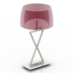 3D model fialové stolní lampy