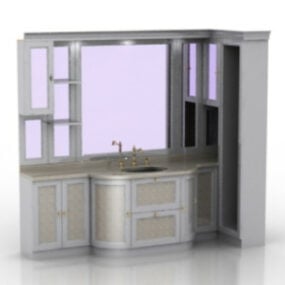 Повний набір 3d моделі кухонної шафи