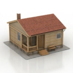 Jednoduchý saunový dům 3D model