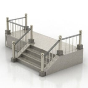 Western Staircase-modell Gratis 3d-modell
