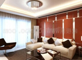 Cozy Living Room Space 3d model