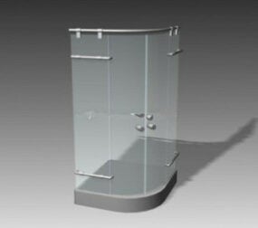 Скляна 3d модель інтер'єру душової кімнати