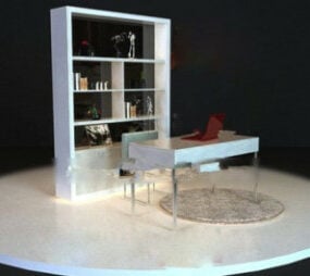 Simple Work Space Interior 3d model