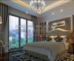 Modern Bedroom Interior Design 3d model