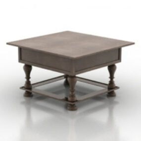 विंटेज शतरंज टेबल 3डी मॉडल