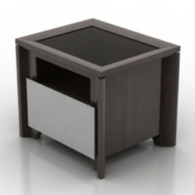 Black Wooden Cabinet Design 3d model