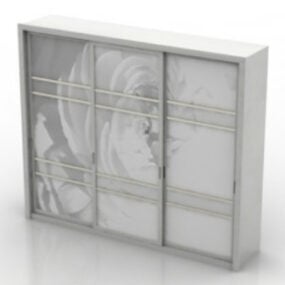 White Wardrobe Furniture 3d model