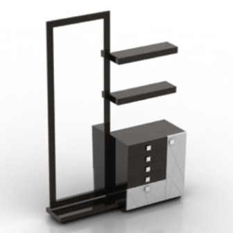Black Wooden Office Bookcase Free 3d Model - .3ds, .Max - Open3dModel