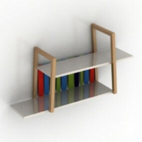 Półka na książki z uchwytem Model 3D