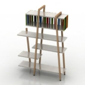 Półka na książki z uchwytem Model 3D