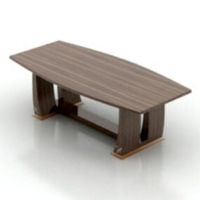 办公室木桌3d模型