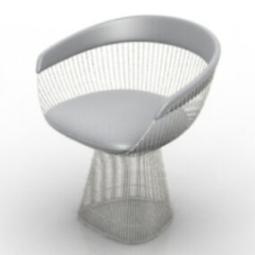 صندلی سیمی سفید مدل سه بعدی