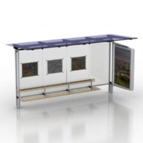 3d модель здания ожидания автобуса