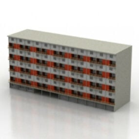 مدل سه بعدی آپارتمان ساختمان مرتفع