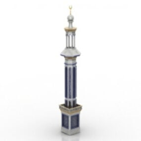 3D-Modell des Anbetungs-Minarett-Turms