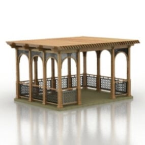 3D model budovy starověkého pavilonu