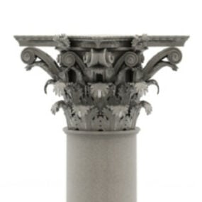 기둥 유럽 건축 기둥 3d 모델