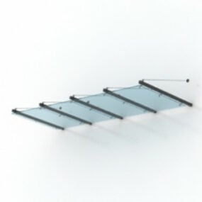 דגם תלת מימד של גג זכוכית