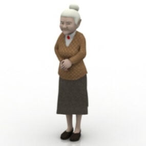 Abuela personaje modelo 3d