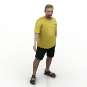 مدل سه بعدی شخصیت مردانه لباس تابستانی