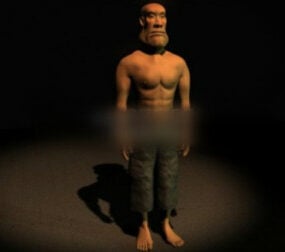 Model 3D postaci starego człowieka