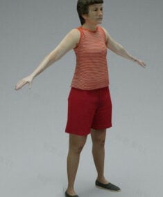 夏のファッション女性3Dモデル