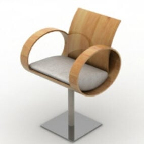 כיסא שרפרף יחיד מוצק דגם תלת מימד