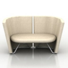 Modelo 3d de sofá elegante refinado