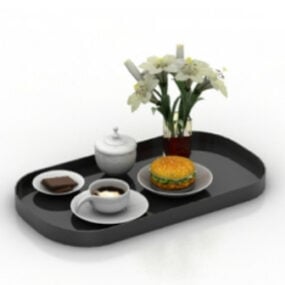 Elegant Tea Set 3d model