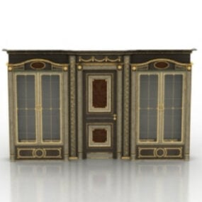 European Luxury Door Decoration 3d model