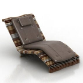 Sedia reclinabile di lusso modello 3d