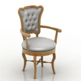 Leather Armchair Chair 3d model
