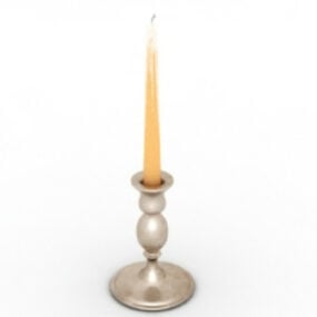 Art Decor Curved Bronze Candlestick 3d model
