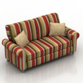 Färgglad soffa 3d-modell