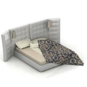 Moderna sängmöbler 3d-modell