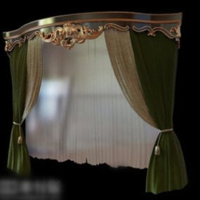 酒店窗帘3d模型