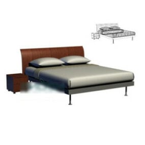 نموذج السرير الصيني ثلاثي الأبعاد