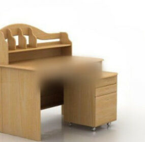 Kid Wooden Table 3d model