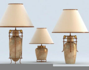 Jednoduchá kombinace 3D modelu stolní lampy