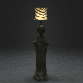 Mô hình 3d đèn sàn cổ điển châu Âu