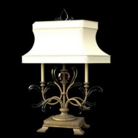 Modelo 3d de lâmpada de sombra clássica europeia