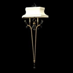 מנורת קיר קלאסית אירופאית דגם תלת מימד