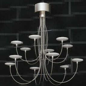 Metal Candlesticks Pendant Lamp 3d model