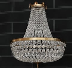 Preciosa lámpara colgante de cristal modelo 3d