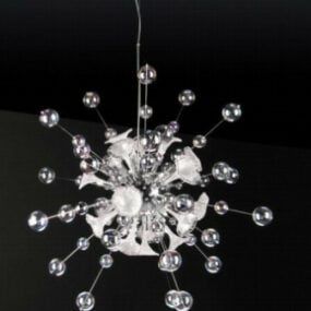 De lustre en cristal radial modèle 3D