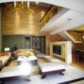 Interior Generous Living Room 3d model