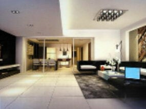 Modern Business-type Living Room 3d 3d model