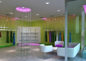 Women Store Interior Scene 3D-malli