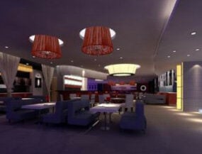 Romantic Restaurant Interior 3d model